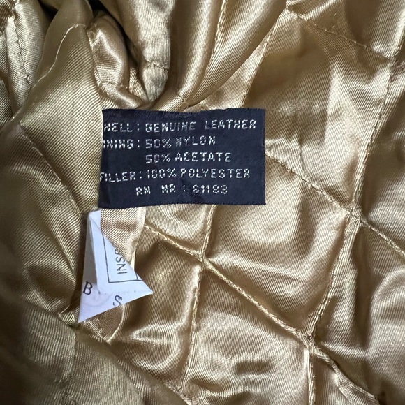 Wear Me Out black Leather Bomber Jacket 🚨VINTAGE🚨 large - Picture 5 of 7